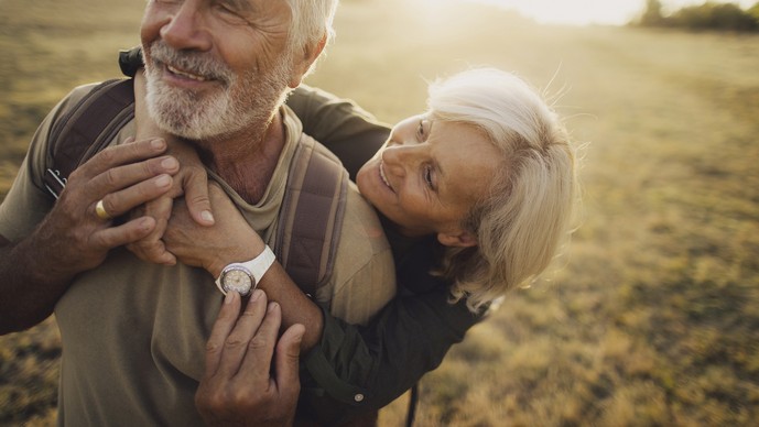 Mann und Frau Sonnenuntergang