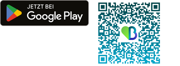 Logo und QR-Code von Google Play