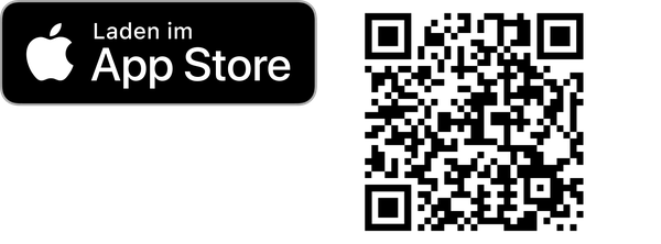 Logo und QR-Code des App Stores
