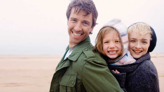 Familie am Strand