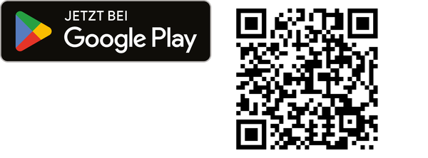 Logo und QR-Code von Google Play